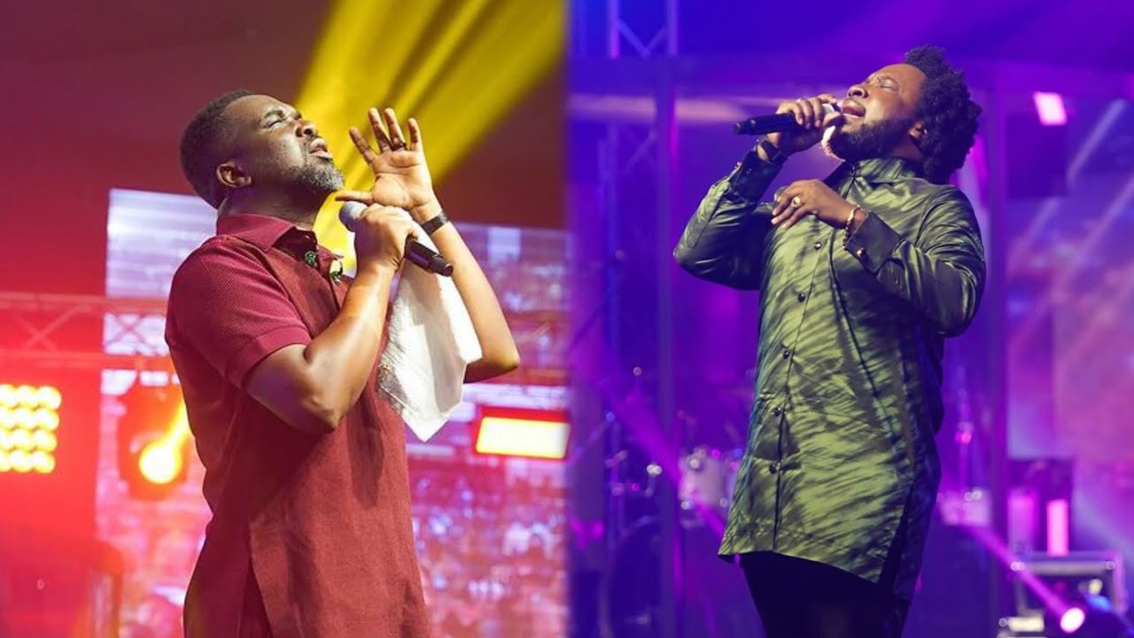 ⁣Joe Mettle and Sonnie Badu Holy Spirited Performance at Moses Bliss Experience concert: wife cried