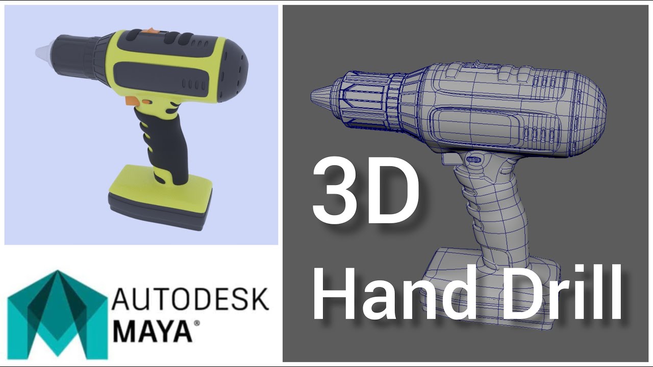 Manual Hand Drill 3D, Incl. hand tool & manual - Envato Elements