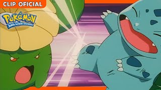 Bulbasaur Vs. Skiploom Pokémon Los Campeones De La Liga De Johto Clip Oficial