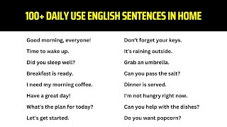 100+ Daily use English Sentences in Home | Improve Your Speaking | @EnglishRefine