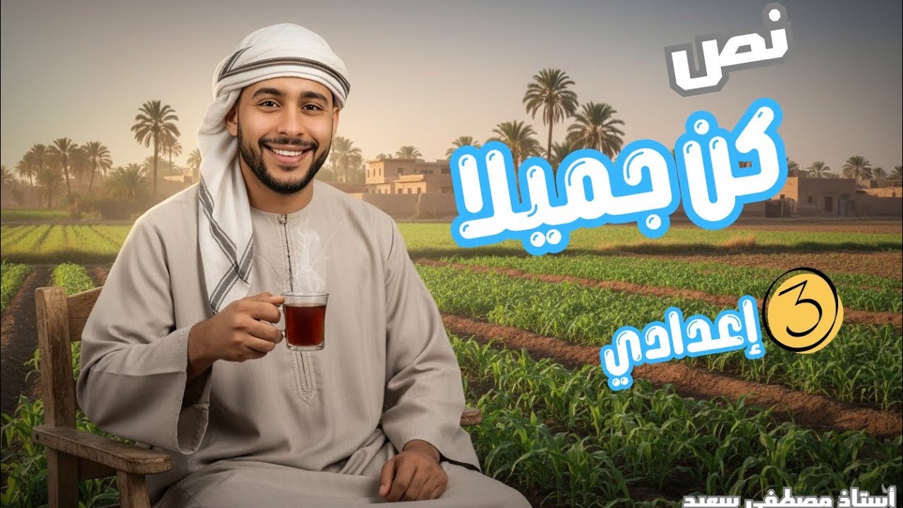 نص كن جميلا | تالتة إعدادي 2026 الماجيكان أستاذ مصطفي سعيد