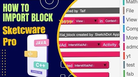 Import Block in Sketchware. json file import sketchware pro.