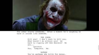 Script To Screen: The Dark Knight Joker Interrogation Scene 4k