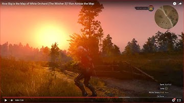 HOW BIG IS THE MAP in The Witcher 3 (Map: White Orchard)? Run Across the Map