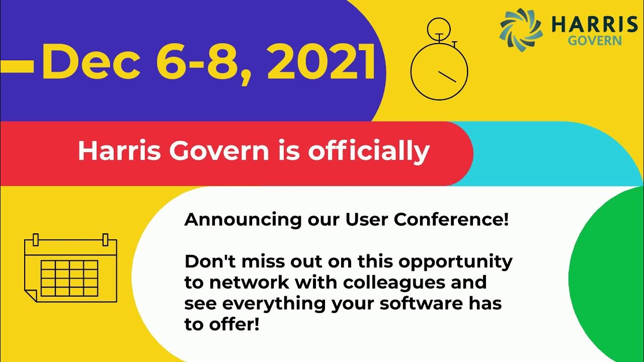 Harris Govern User Conference Save the Date YouTube