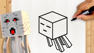 Como Desenhar o Ghast do Minecraft