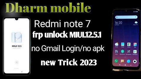 Redmi note 7 MIUI 12.5.1 frp Bypass without pc/ New Trick 2023 / Google account 100%  working