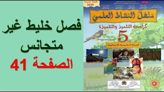 منهل النشاط العلمي الخامس ابتدائي الوحدة الثالثة فصل خليط غير متجانس الصفحة 41