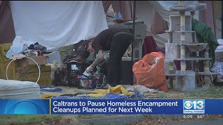 Caltrans Pausing Homeless Camp Clean-Ups