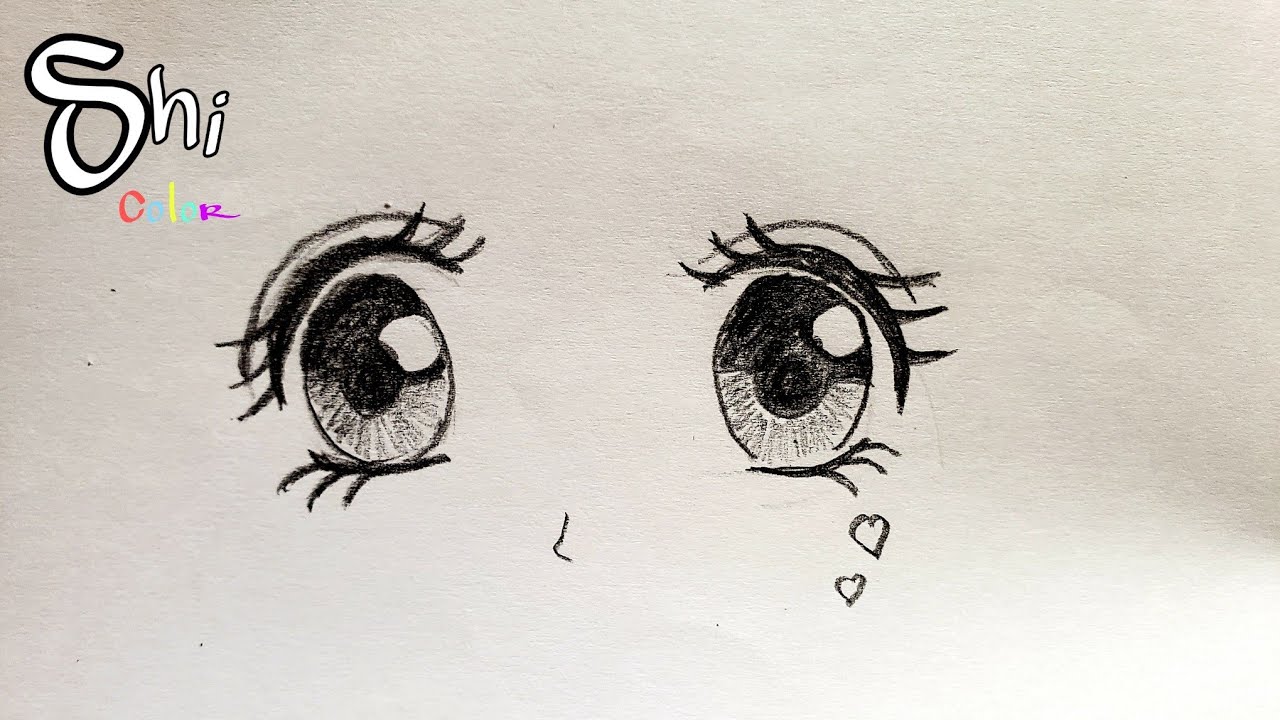 How to draw eye anime , vẽ mắt anime đơn giản chi tiết| step by ...