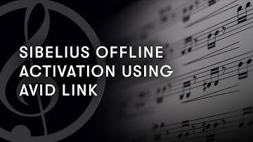 Sibelius Offline Activation Using Avid Link
