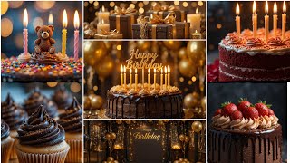 عيد ميلاد سعيد 🎂 شمعة كعكة الشوكولاتة | فيديو احتفال بعيد الميلاد screenshot 3