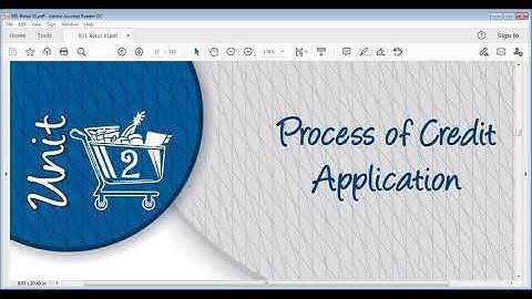 Unit 2 Session 2    Credit Checks and Getting Authorisation