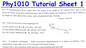 PHY1010 TUTORIAL SHEET 1-VECTORS 2025