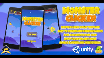 Monster Clicker Unity Game Template , Unity 2018 Game Source Code Sell