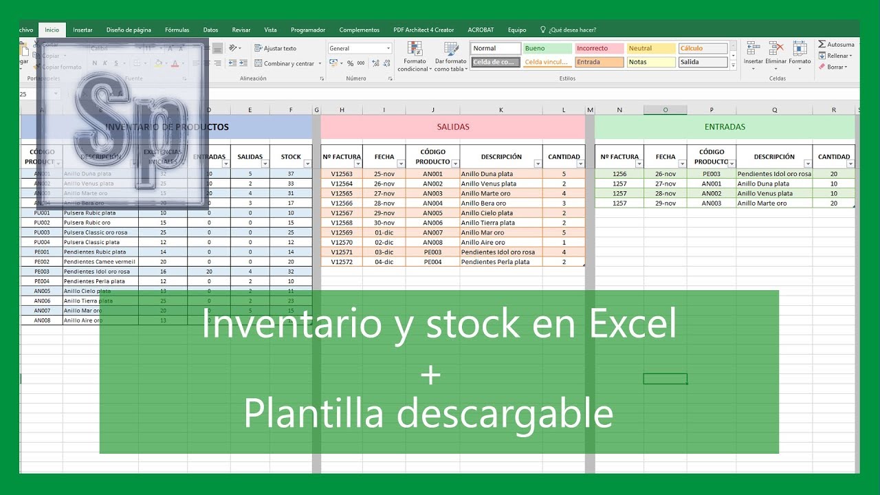 Como hacer inventarios en excel