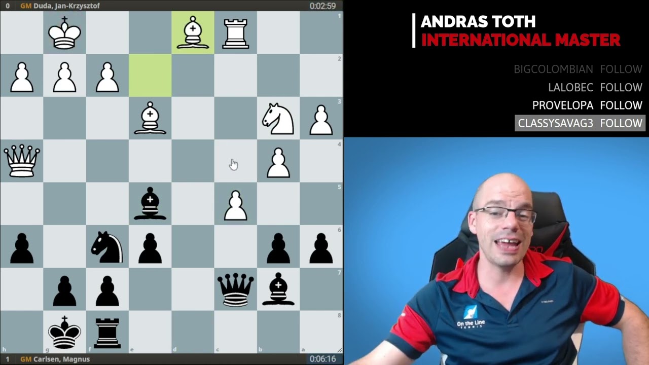 Carlsen attacks with the Semi Slav -CCT finals: Duda vs Carlsen