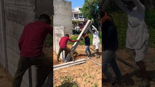 Precast Rcc Column Erected Very Easily By 3 Man