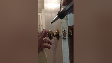 How to change a door knobs with no visible screws video 1