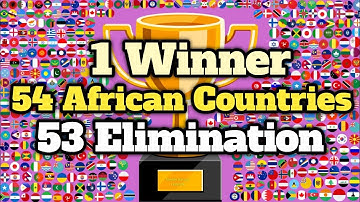 54 Africans countries & 9 times eliminations marble race in Algodoo #6 / Marble Racing Legends