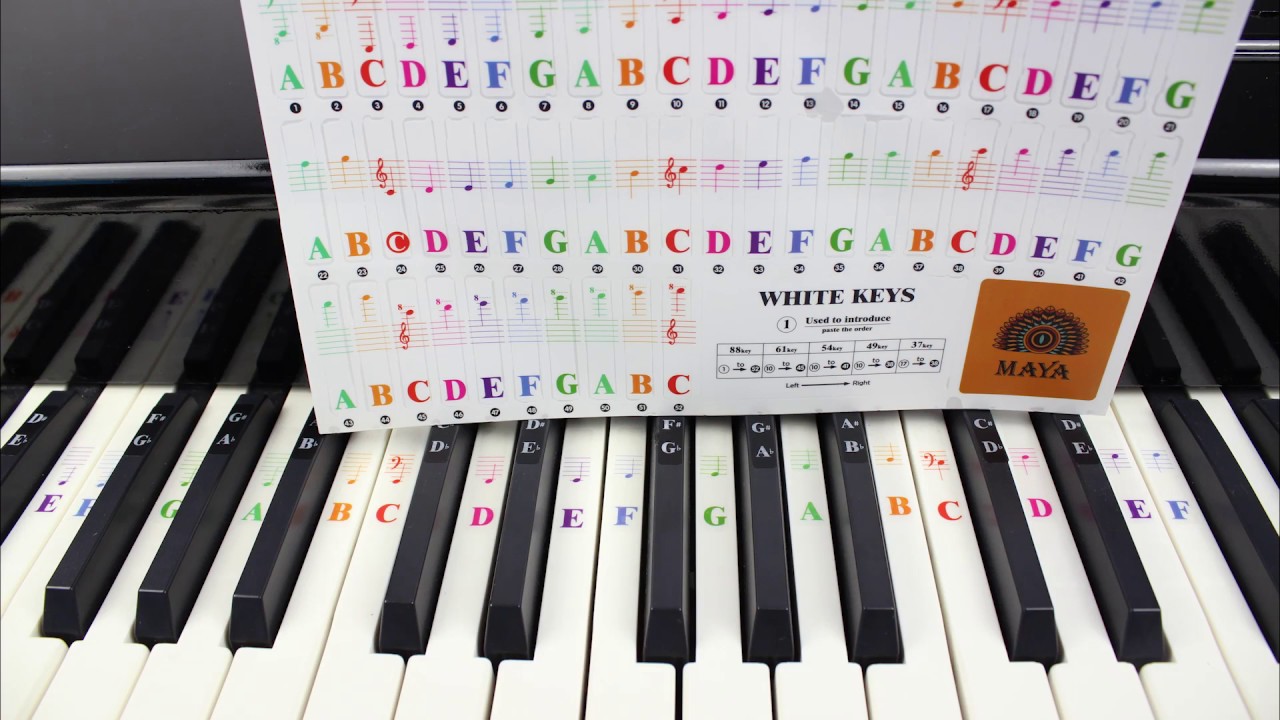 MAYA Piano Stickers 88Key Installation Video 