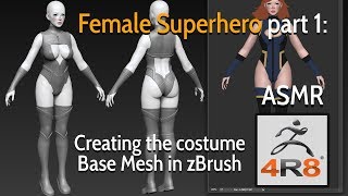 Female Superhero - Part 1: Creating the costume Base Mesh in zBrush