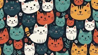 Cute Cat Patterns for Your TV as Free Changing Art. No Sound