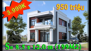 BT2-92239 MẪU NHÀ HIỆN ĐẠI 2 TẦNG MÁI BẰNG KHỎE KHOẮN VỚI NGOẠI THẤT MỚI LẠ ĐỘC ĐÁO