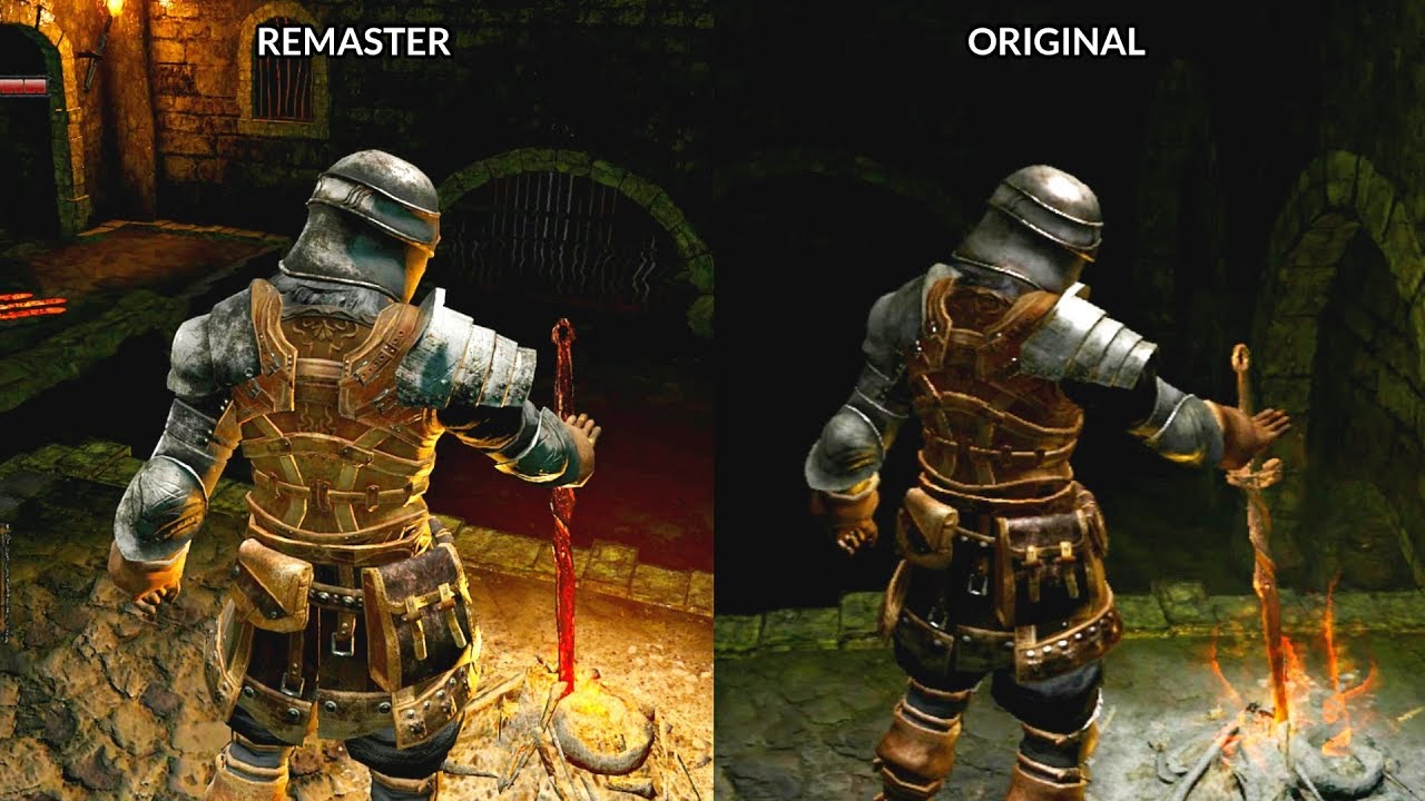 Dark Souls Graphics Comparison Remaster Vs Original 1080p 60fps Youtube