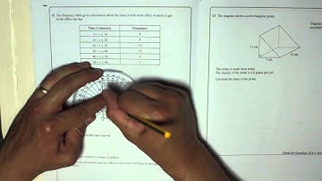 Edexcel GCSE Paper 2 November 2012 Question 12 - Frequency Polygon