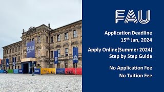 FAU Erlangen-Nürnberg | Application process step by step guide | No Application Fee | Part 2 screenshot 2