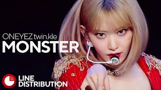 ['.ter' TRACK #12] Eunbi X Sakura (ONEYEZ twin.kle) - Monster | Line Distribution