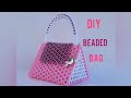 HOW TO MAKE A BEADED BAG/PURSE /PEARL BEADED BAG/TRIANGLE SHAPE BEAD BAG/ BEGINNER FRIENDLY