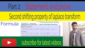 Laplace & Inverse Laplace Transform- Properties - Proof of Second Shifting Theorem &Tricky Question