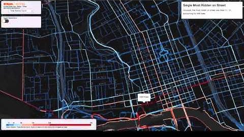 Visualisation of commuting data from Austin, Texas – video