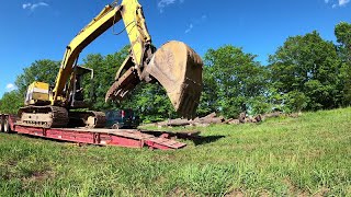 Transporting an excavator and ICF's for my Dad