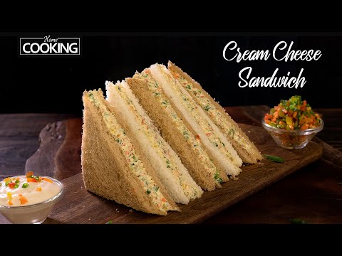 Cream Cheese Vegetable Sandwich | Kids Lunchbox Recipes | Easy Breakfast Recipes | Sandwich Recipe