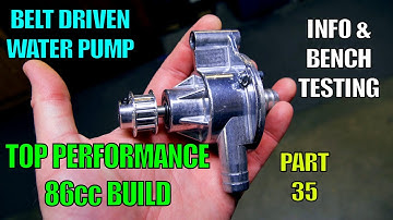 TPR 86cc Build : Part 35 : Belt Driven Water Pump Info & Flow Testing : Scooter Performance