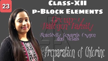 Class-XII p-Block Elements| Chlorine Preparation