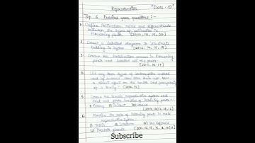 Class 10 Reproduction important question/previous year questions science #short #class10