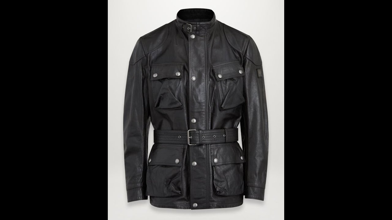 Christchurch obispo Respiración Belstaff Trialmaster Panther 2.0 Leather Jacket Black 71050527 L81N0347 -  YouTube