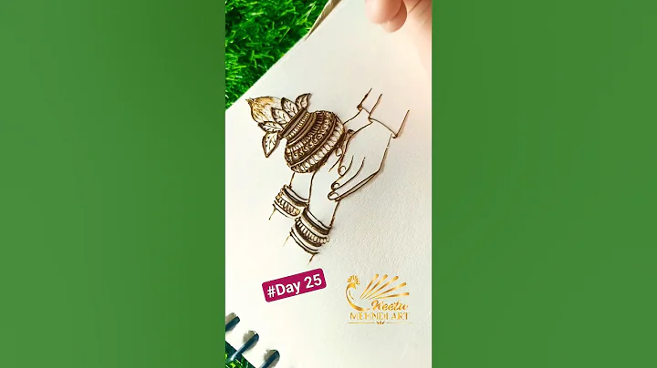 kalash mehndi design | Learn how to make kalash in bridal mehndi #mehndideisgns  #mehandi #shorts