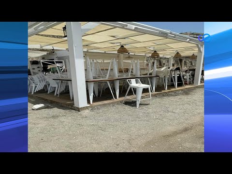 Debido a las tareas de cribado el Chiringuito "Sal y Pimienta" ha sufrido daños en su estructura