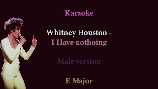 I Have Nothing - Whitney Houston -3 (Karaoke Male version,  E major scale) chords