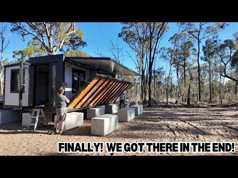 We managed to get the expandable building up, with effort lol, as usual! - Off Grid Australia