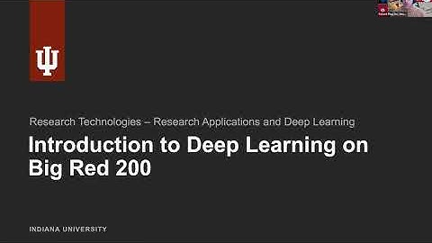 Introduction to Deep Learning on the Big Red 200 Supercomputer (03/28/2024)