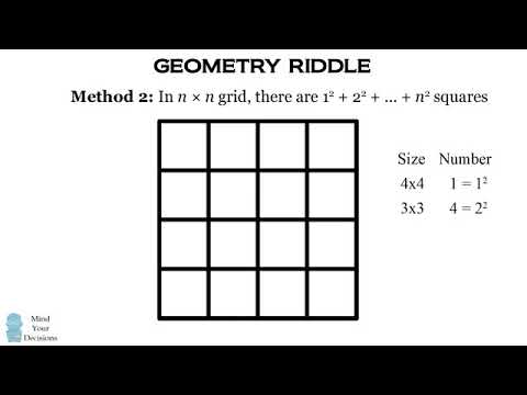 How Many Squares Are In This Picture Learn The Formula! - YouTube