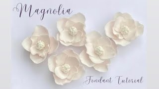 EASY  How to make a fondant MAGNOLIA (without wires) tools included