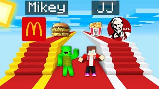 Mikey MACDONALDS vs JJ KFC Bridge Survival Battle in Minecraft (Maizen)