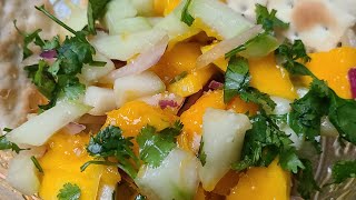 ensalada tropical de mango fácil de preparar